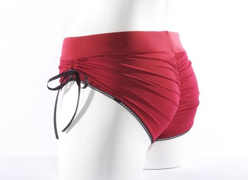 RED SASHA HARNESS BACK ROUCHING